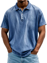 men-s-vintage-washed-and-distressed-pure-cotton-lapel-short-sleeved-polo-shirt-1271